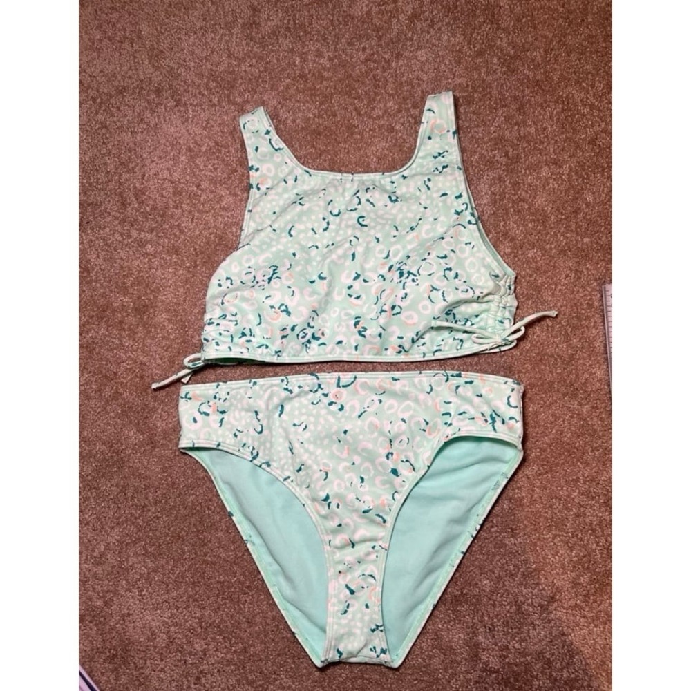 Roxy Girls Two‎ Piece Blue Swim Suit Tankini Size 16